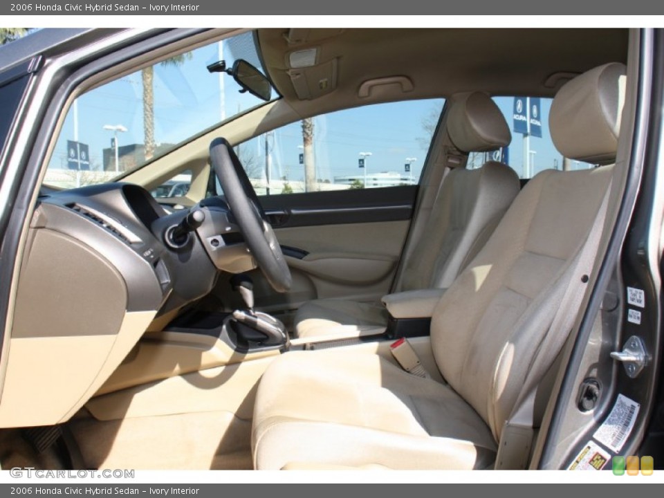 Ivory Interior Front Seat for the 2006 Honda Civic Hybrid Sedan #76234542