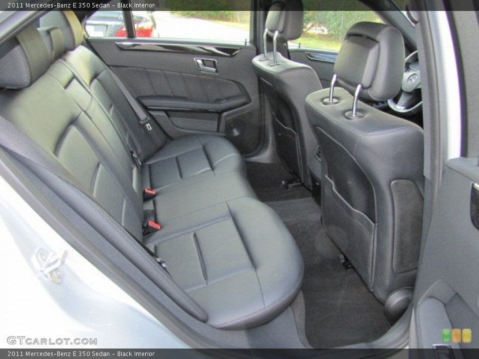 Black Interior Rear Seat for the 2011 Mercedes-Benz E 350 Sedan #76234574