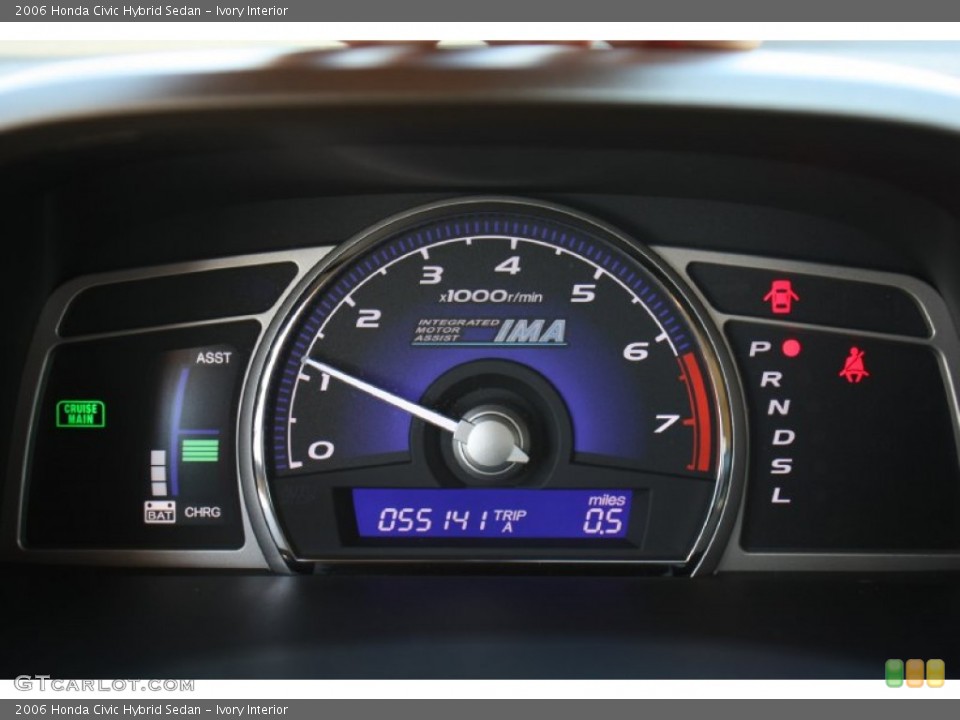 Ivory Interior Gauges for the 2006 Honda Civic Hybrid Sedan #76234800
