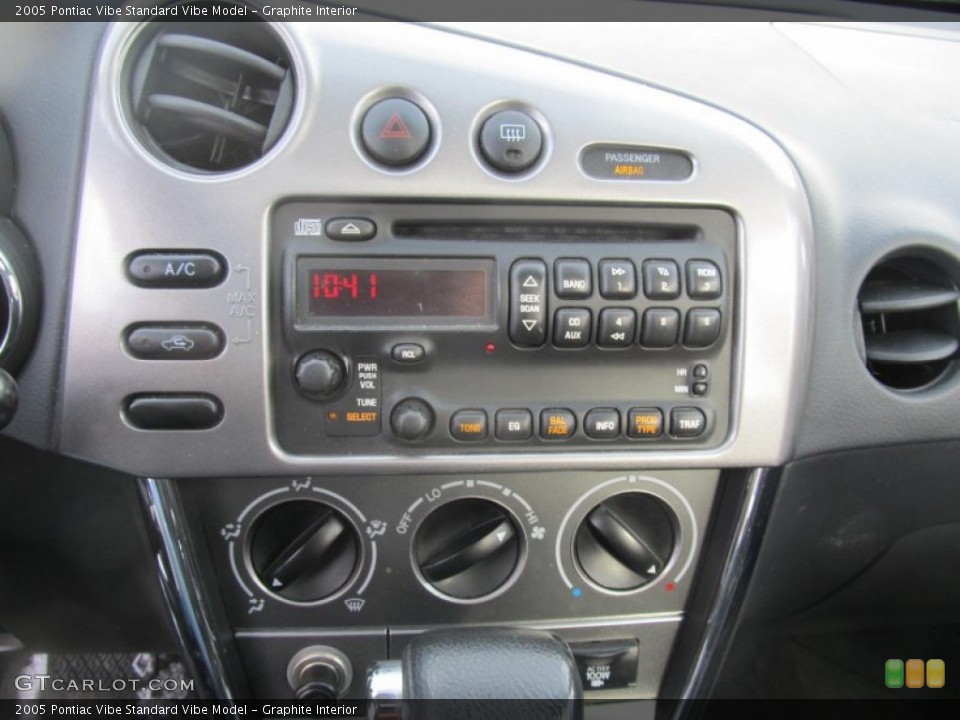 Graphite Interior Controls for the 2005 Pontiac Vibe  #76235306