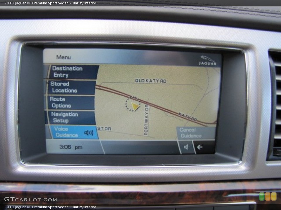 Barley Interior Navigation for the 2010 Jaguar XF Premium Sport Sedan #76235429