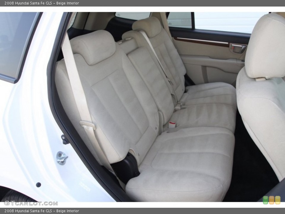 Beige Interior Rear Seat for the 2008 Hyundai Santa Fe GLS #76236995