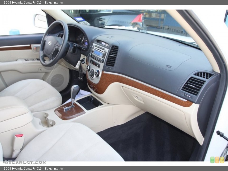 Beige Interior Dashboard for the 2008 Hyundai Santa Fe GLS #76237028