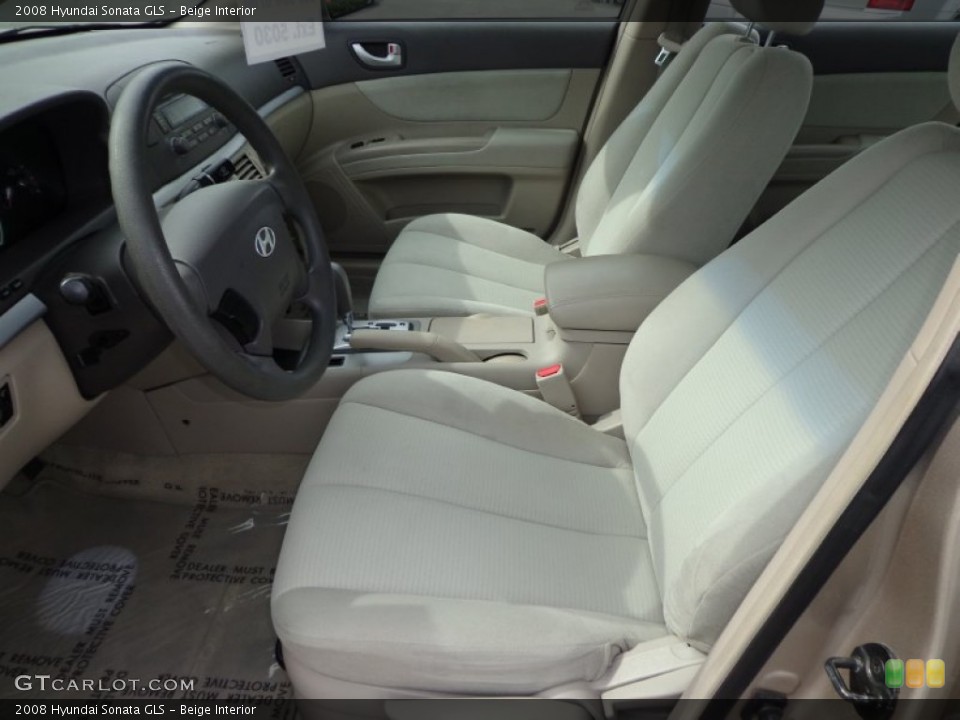 Beige Interior Front Seat for the 2008 Hyundai Sonata GLS #76238853