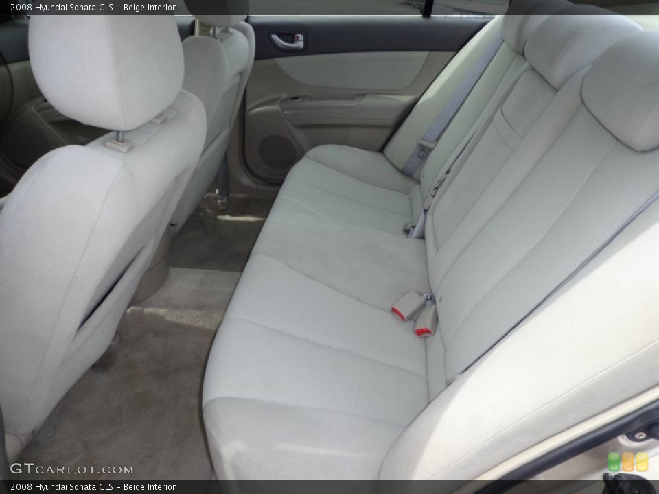 Beige Interior Rear Seat for the 2008 Hyundai Sonata GLS #76238869