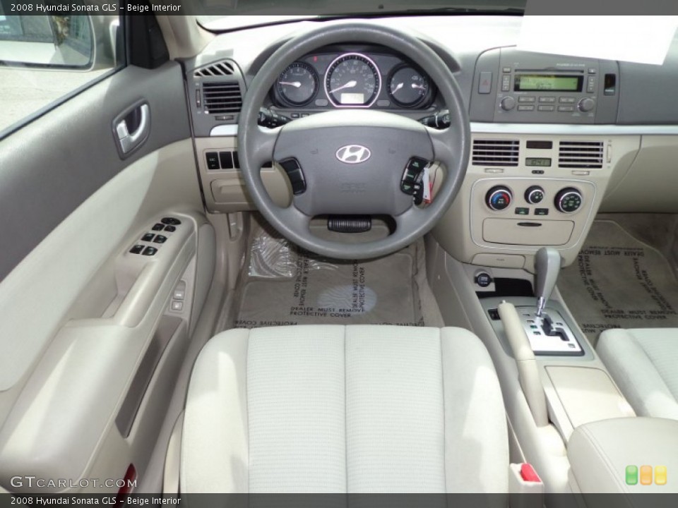 Beige Interior Dashboard for the 2008 Hyundai Sonata GLS #76238891