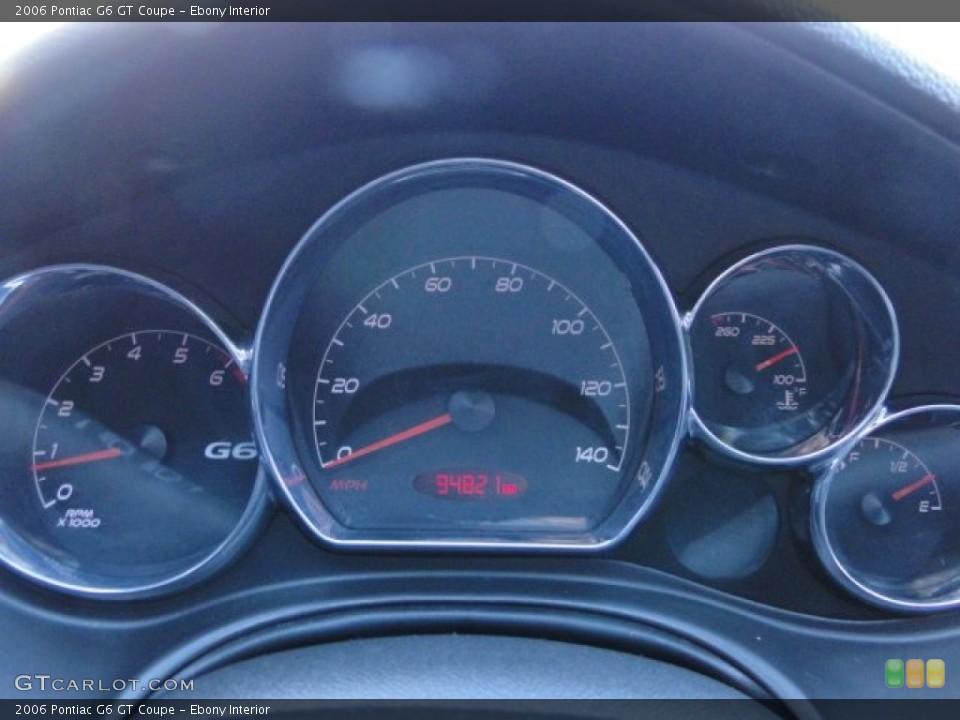 Ebony Interior Gauges for the 2006 Pontiac G6 GT Coupe #76238909