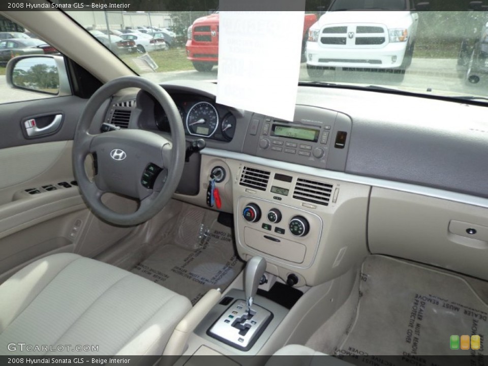 Beige Interior Dashboard for the 2008 Hyundai Sonata GLS #76238968