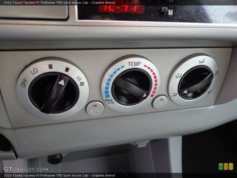 Graphite Interior Controls for the 2010 Toyota Tacoma V6 PreRunner TRD Sport Access Cab #76239602