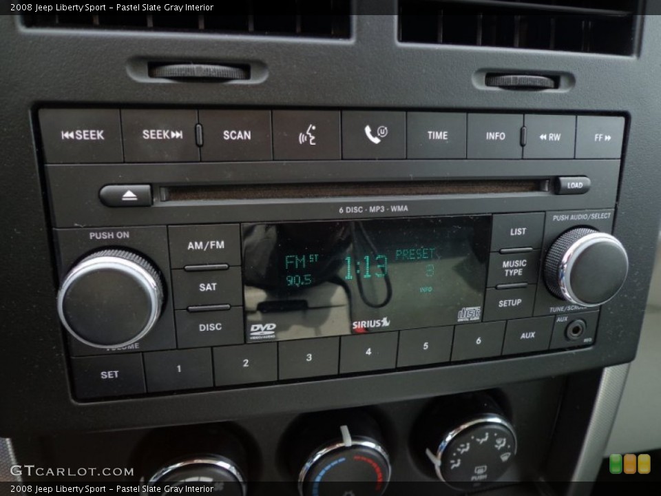 Pastel Slate Gray Interior Audio System for the 2008 Jeep Liberty Sport #76240382