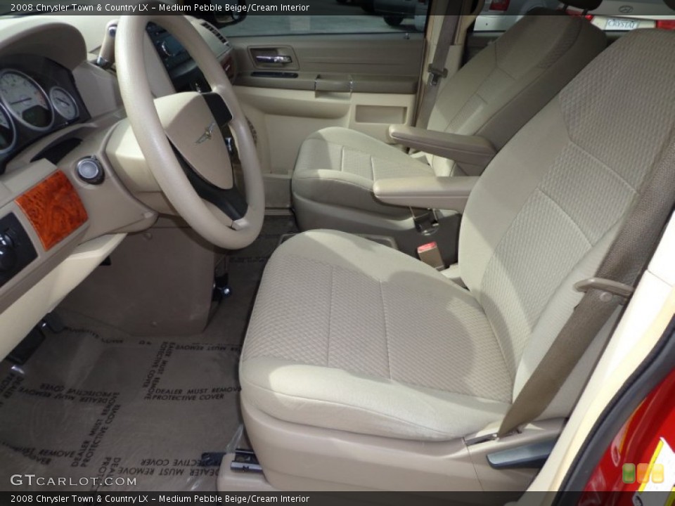Medium Pebble Beige/Cream Interior Front Seat for the 2008 Chrysler Town & Country LX #76241366