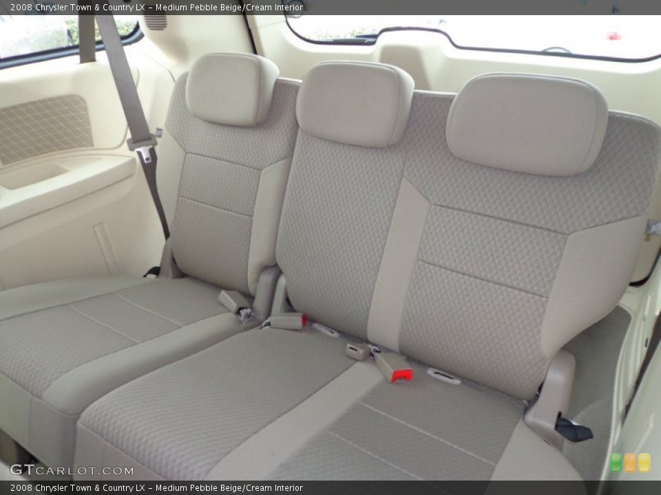 Medium Pebble Beige/Cream Interior Rear Seat for the 2008 Chrysler Town & Country LX #76241388