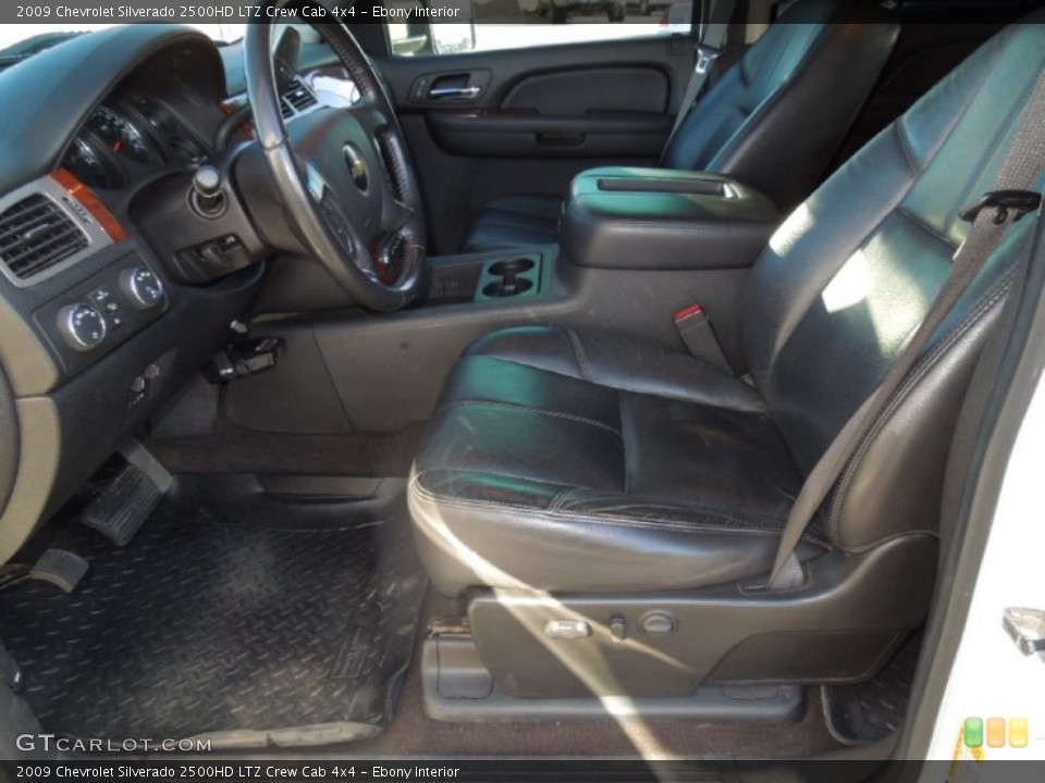 Ebony Interior Front Seat for the 2009 Chevrolet Silverado 2500HD LTZ Crew Cab 4x4 #76241864