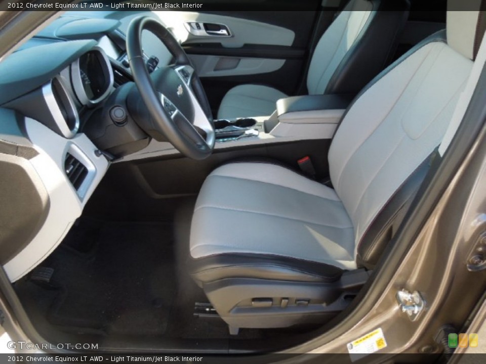 Light Titanium/Jet Black Interior Front Seat for the 2012 Chevrolet Equinox LT AWD #76242311