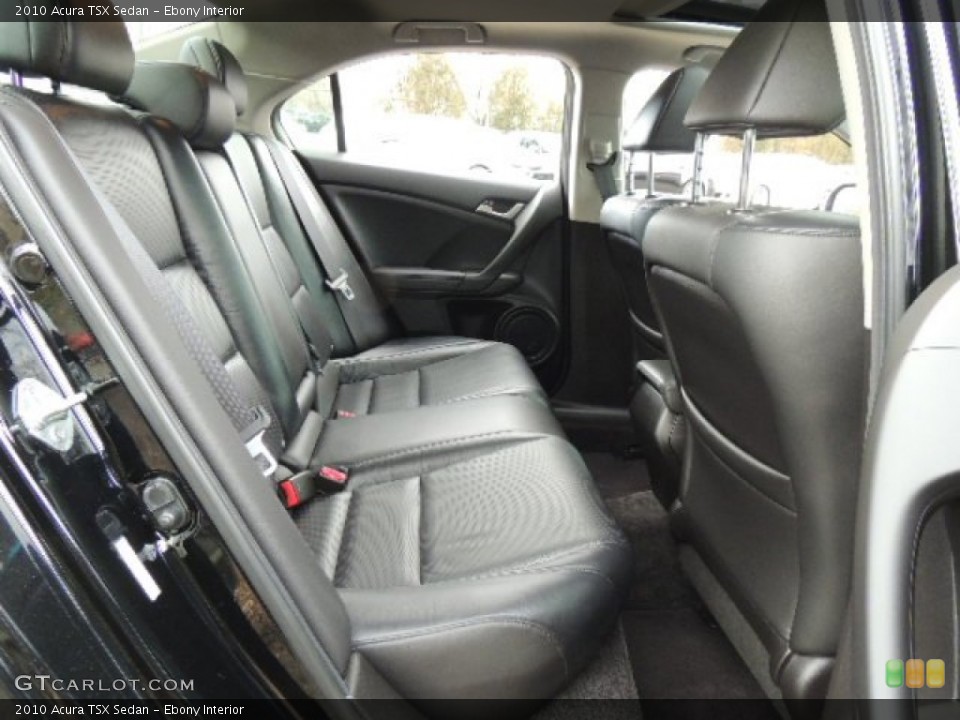 Ebony Interior Rear Seat for the 2010 Acura TSX Sedan #76242725