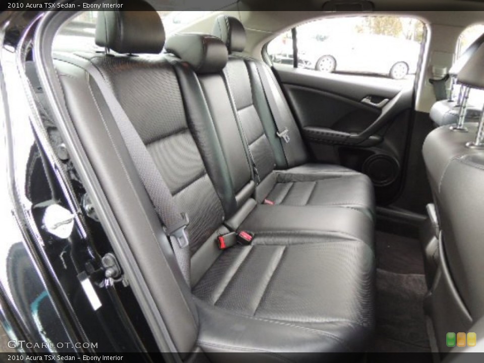 Ebony Interior Rear Seat for the 2010 Acura TSX Sedan #76242740
