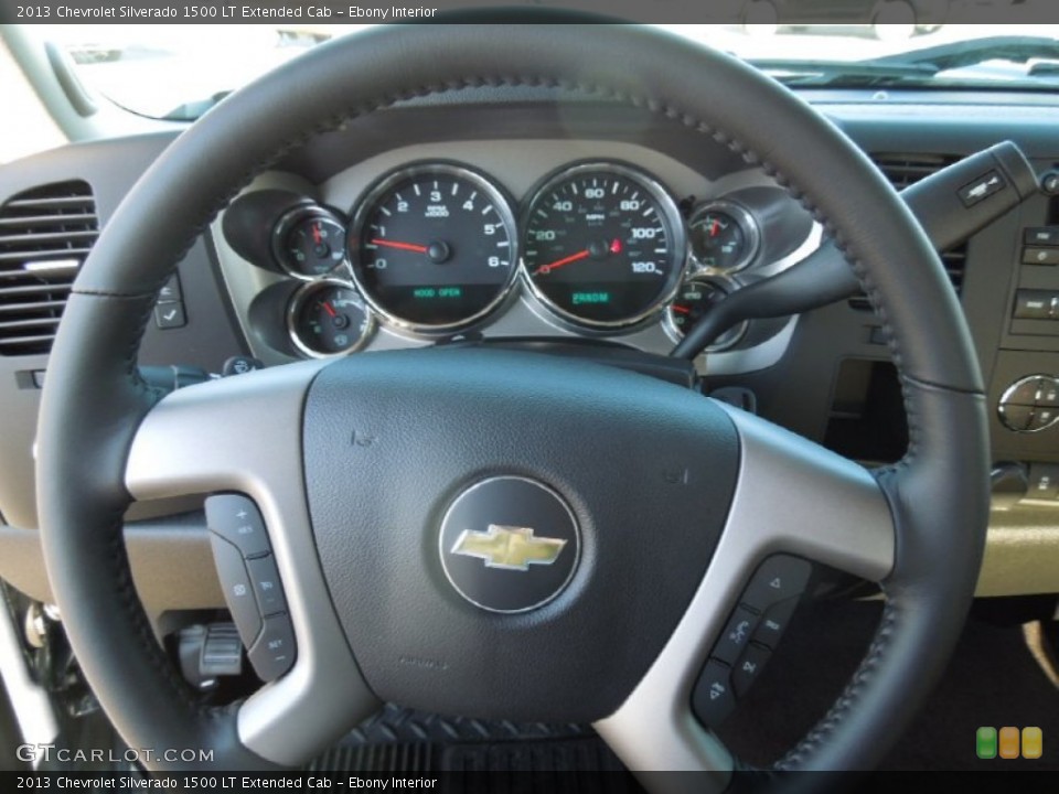 Ebony Interior Steering Wheel for the 2013 Chevrolet Silverado 1500 LT Extended Cab #76245245