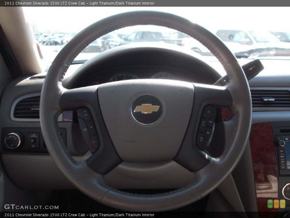Light Titanium/Dark Titanium Interior Steering Wheel for the 2011 Chevrolet Silverado 1500 LTZ Crew Cab #76245290