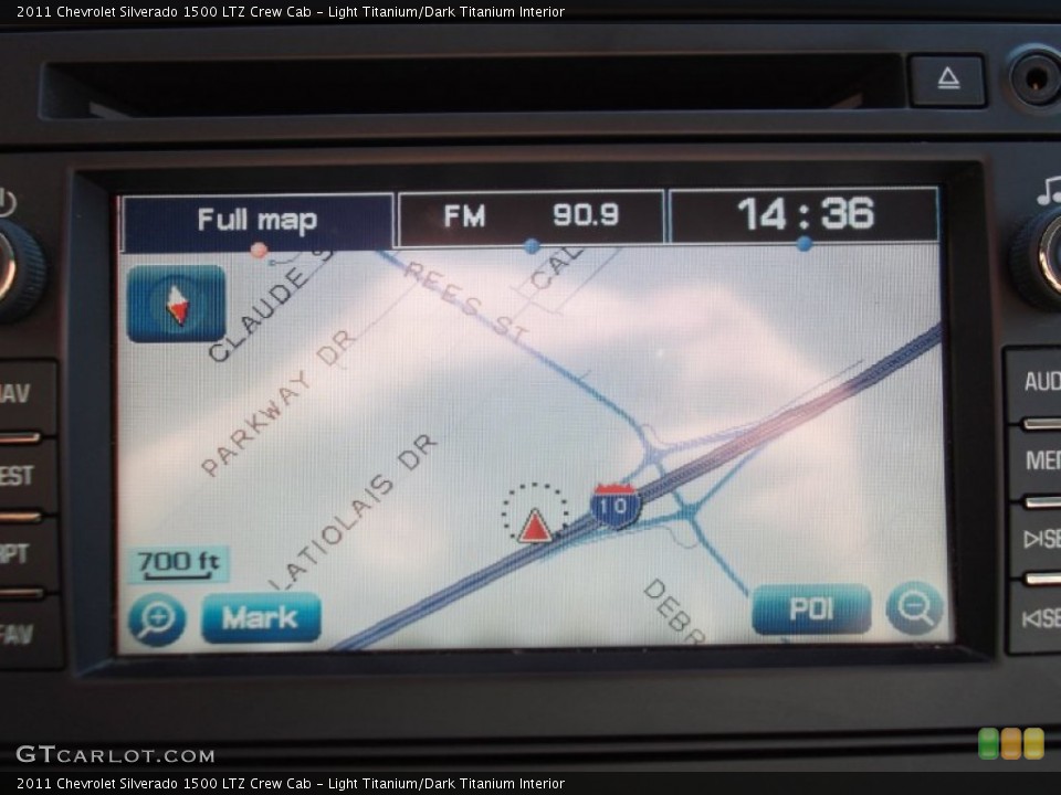 Light Titanium/Dark Titanium Interior Navigation for the 2011 Chevrolet Silverado 1500 LTZ Crew Cab #76245320