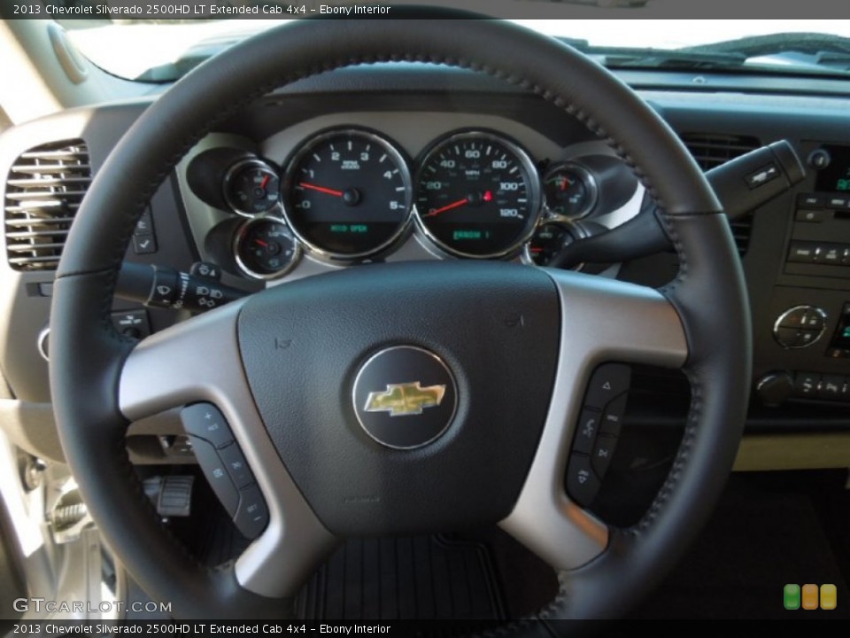 Ebony Interior Steering Wheel for the 2013 Chevrolet Silverado 2500HD LT Extended Cab 4x4 #76245497