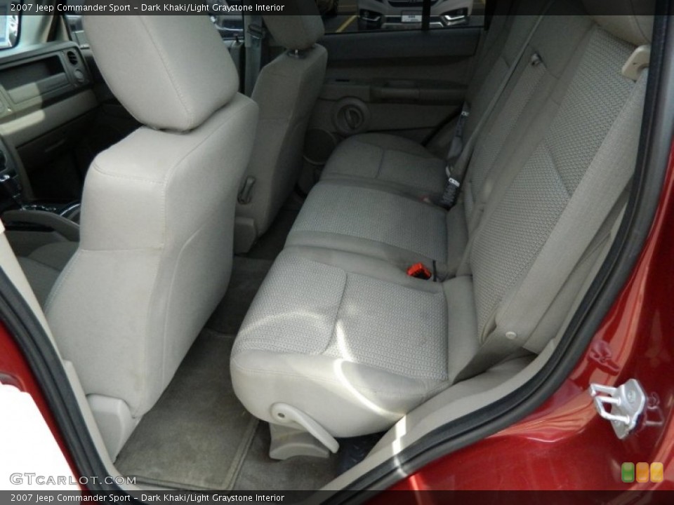 Dark Khaki/Light Graystone Interior Rear Seat for the 2007 Jeep Commander Sport #76245587
