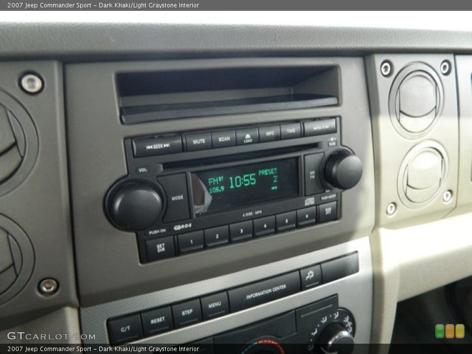 Dark Khaki/Light Graystone Interior Audio System for the 2007 Jeep Commander Sport #76245686