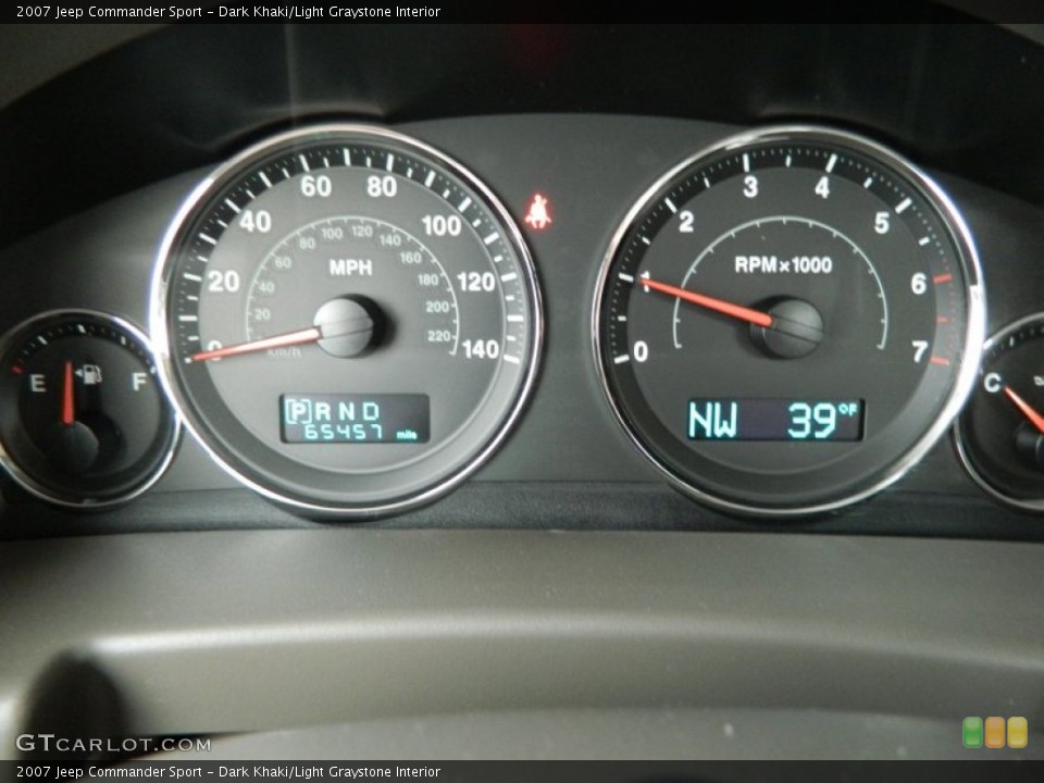 Dark Khaki/Light Graystone Interior Gauges for the 2007 Jeep Commander Sport #76245782