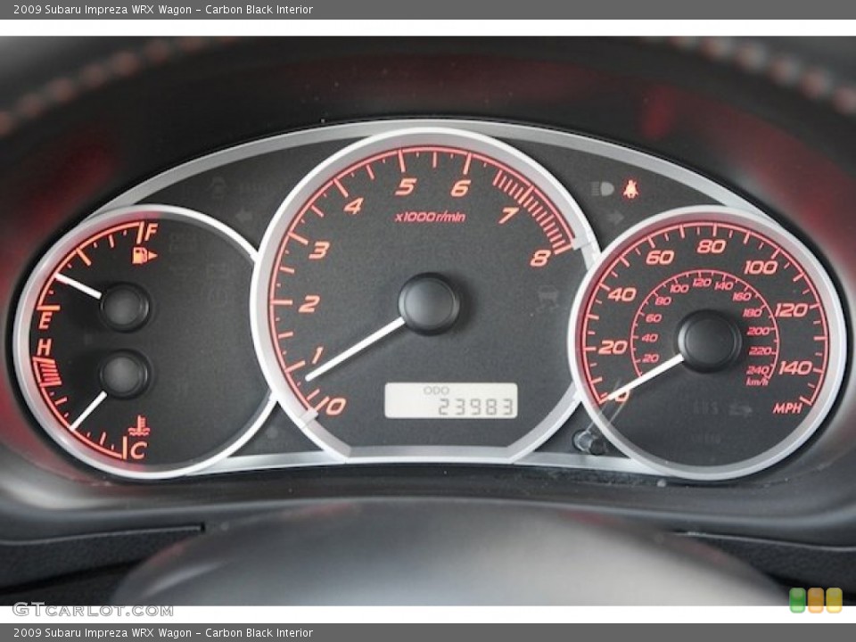 Carbon Black Interior Gauges for the 2009 Subaru Impreza WRX Wagon #76246982