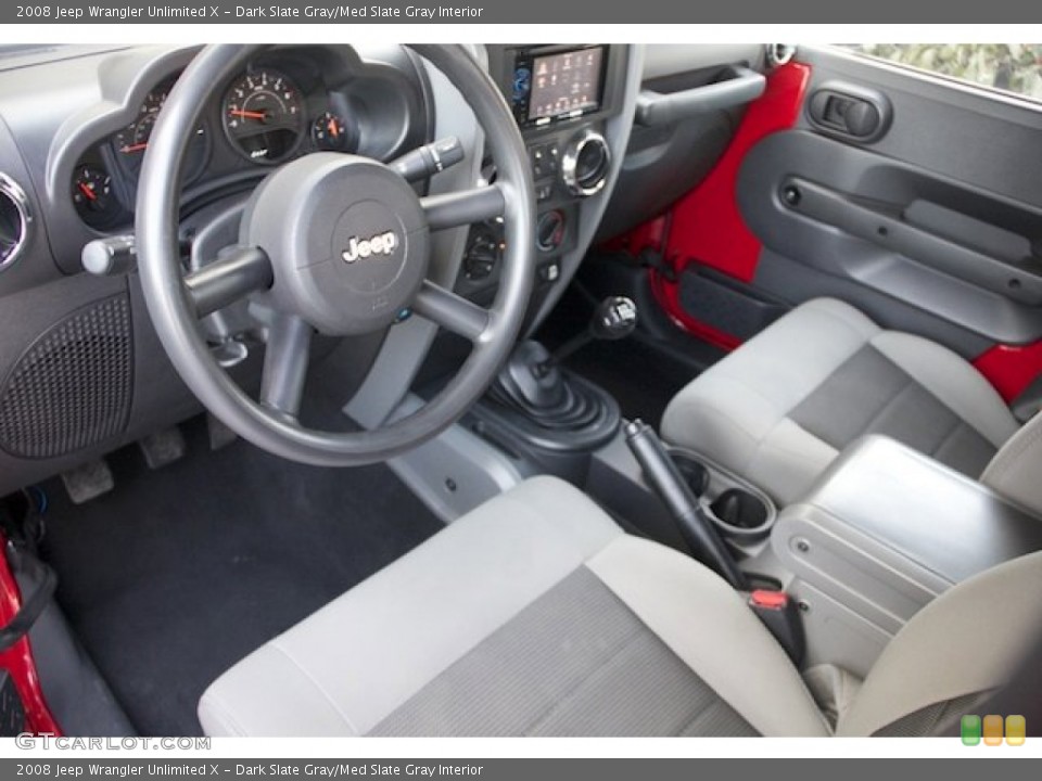 Dark Slate Gray/Med Slate Gray Interior Prime Interior for the 2008 Jeep Wrangler Unlimited X #76247322