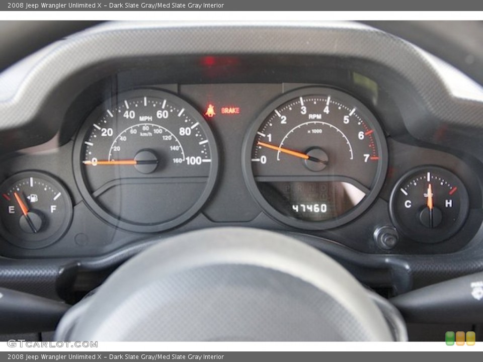 Dark Slate Gray/Med Slate Gray Interior Gauges for the 2008 Jeep Wrangler Unlimited X #76247498