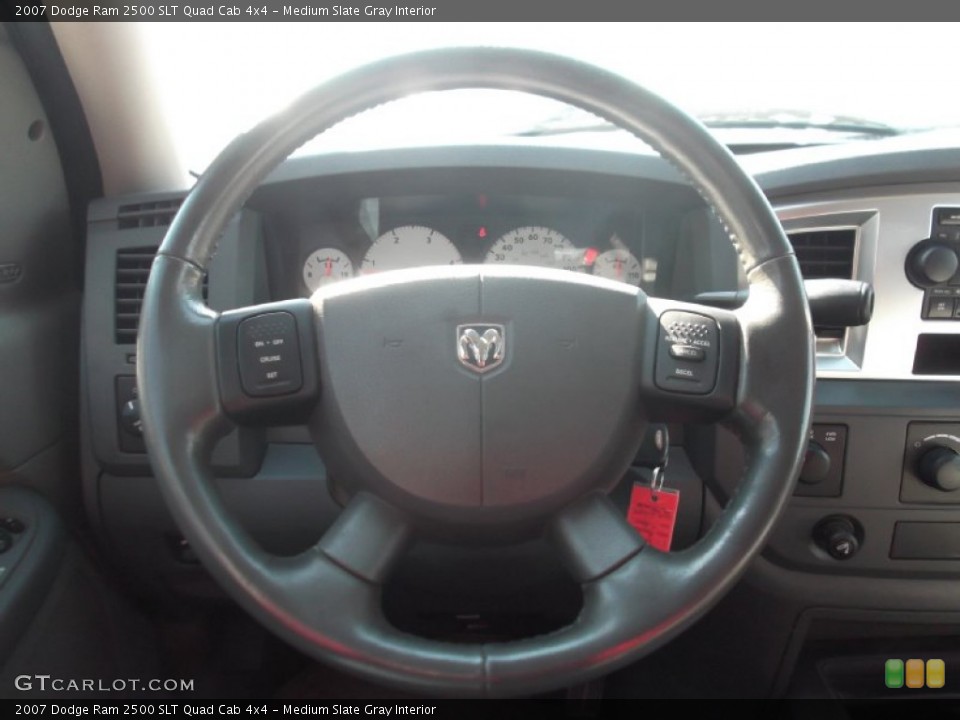 Medium Slate Gray Interior Steering Wheel for the 2007 Dodge Ram 2500 SLT Quad Cab 4x4 #76247522