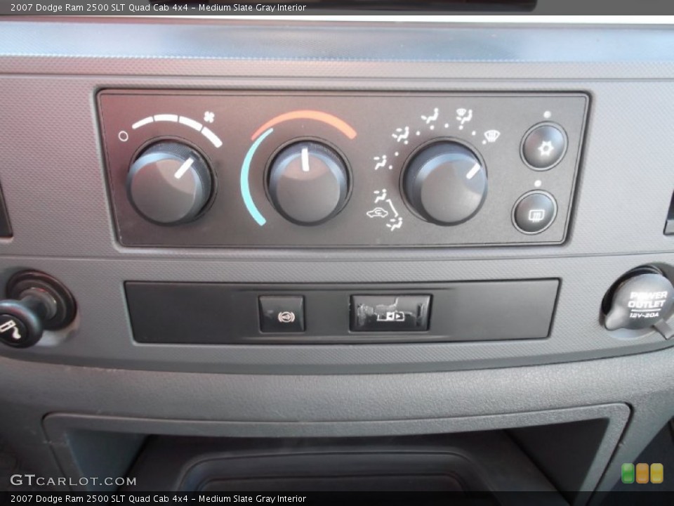 Medium Slate Gray Interior Controls for the 2007 Dodge Ram 2500 SLT Quad Cab 4x4 #76247576