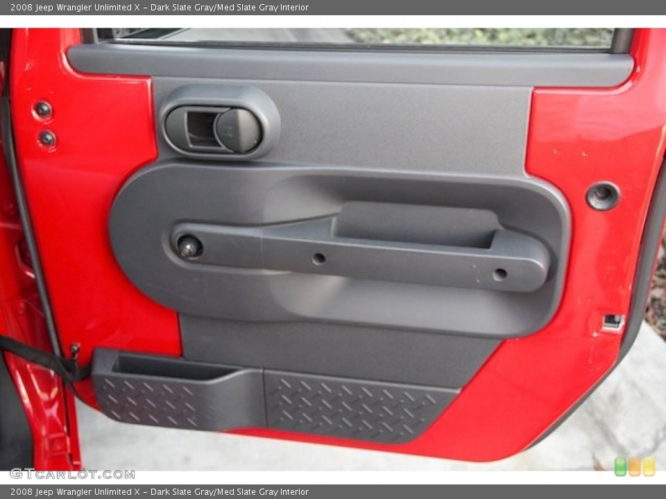 Dark Slate Gray/Med Slate Gray Interior Door Panel for the 2008 Jeep Wrangler Unlimited X #76247613
