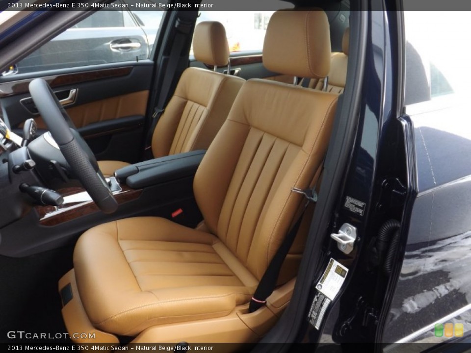 Natural Beige/Black Interior Front Seat for the 2013 Mercedes-Benz E 350 4Matic Sedan #76249052
