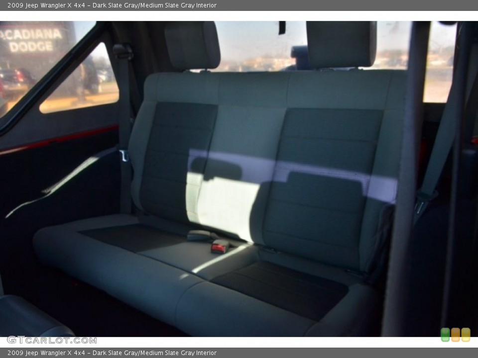 Dark Slate Gray/Medium Slate Gray Interior Rear Seat for the 2009 Jeep Wrangler X 4x4 #76250417