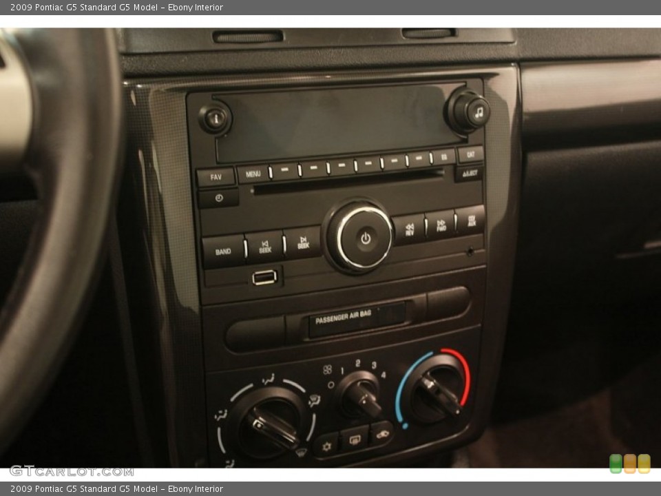 Ebony Interior Controls for the 2009 Pontiac G5  #76251116