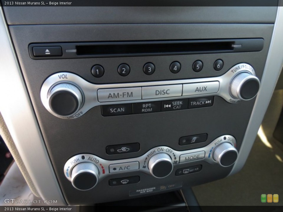Beige Interior Controls for the 2013 Nissan Murano SL #76251155