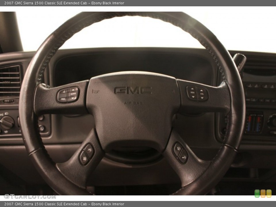 Ebony Black Interior Steering Wheel for the 2007 GMC Sierra 1500 Classic SLE Extended Cab #76251383