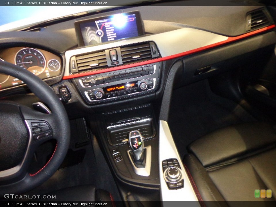 Black/Red Highlight Interior Dashboard for the 2012 BMW 3 Series 328i Sedan #76252478