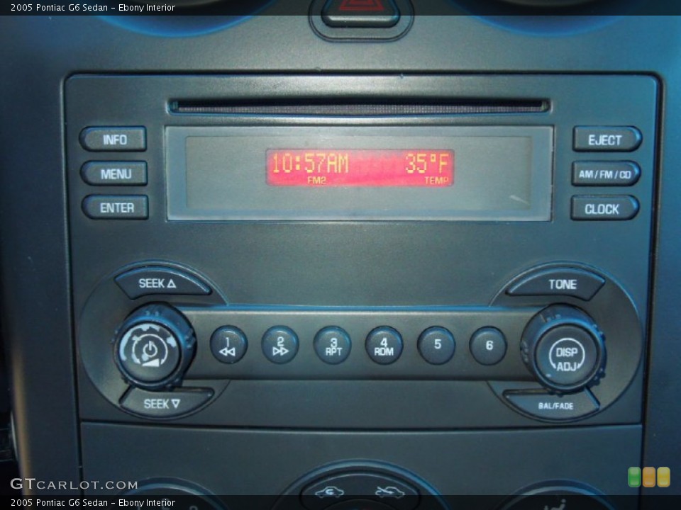Ebony Interior Audio System for the 2005 Pontiac G6 Sedan #76255245