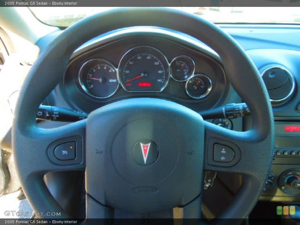 Ebony Interior Steering Wheel for the 2005 Pontiac G6 Sedan #76255262