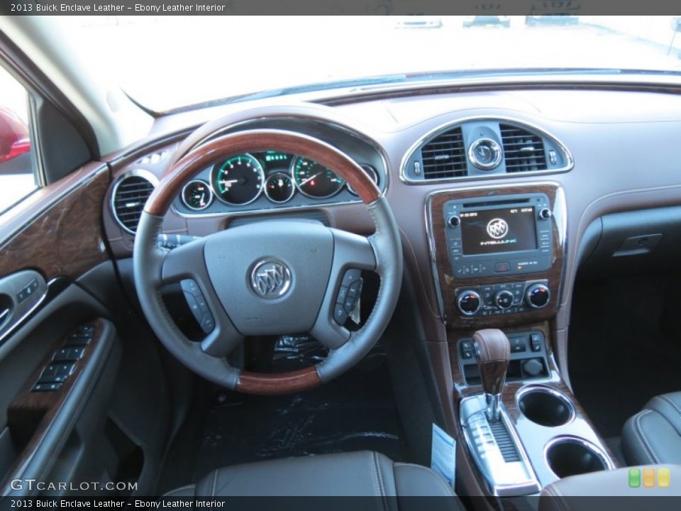 Ebony Leather Interior Dashboard For The 2013 Buick Enclave