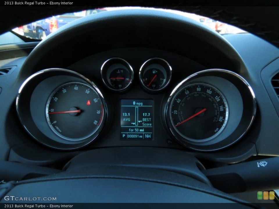 Ebony Interior Gauges for the 2013 Buick Regal Turbo #76257161