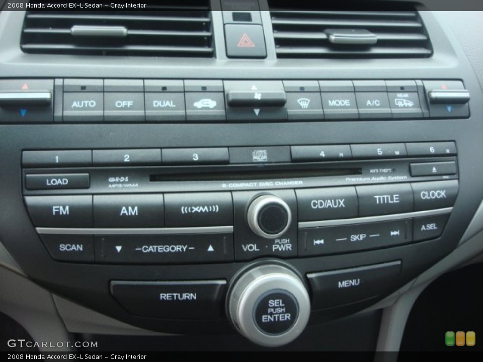 Gray Interior Controls for the 2008 Honda Accord EX-L Sedan #76257470