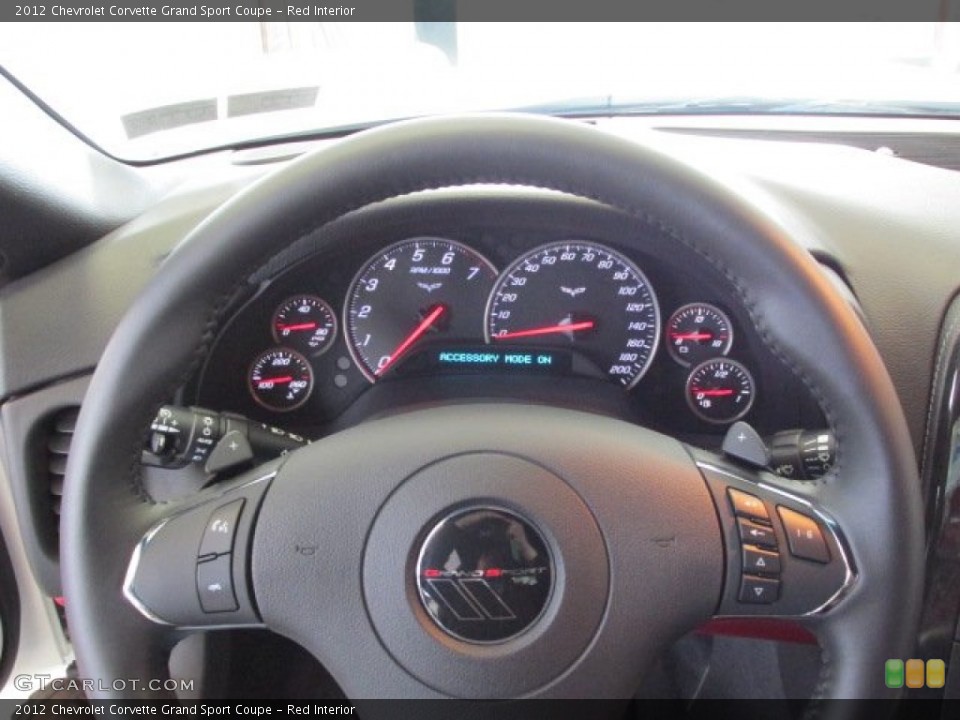Red Interior Steering Wheel for the 2012 Chevrolet Corvette Grand Sport Coupe #76257776