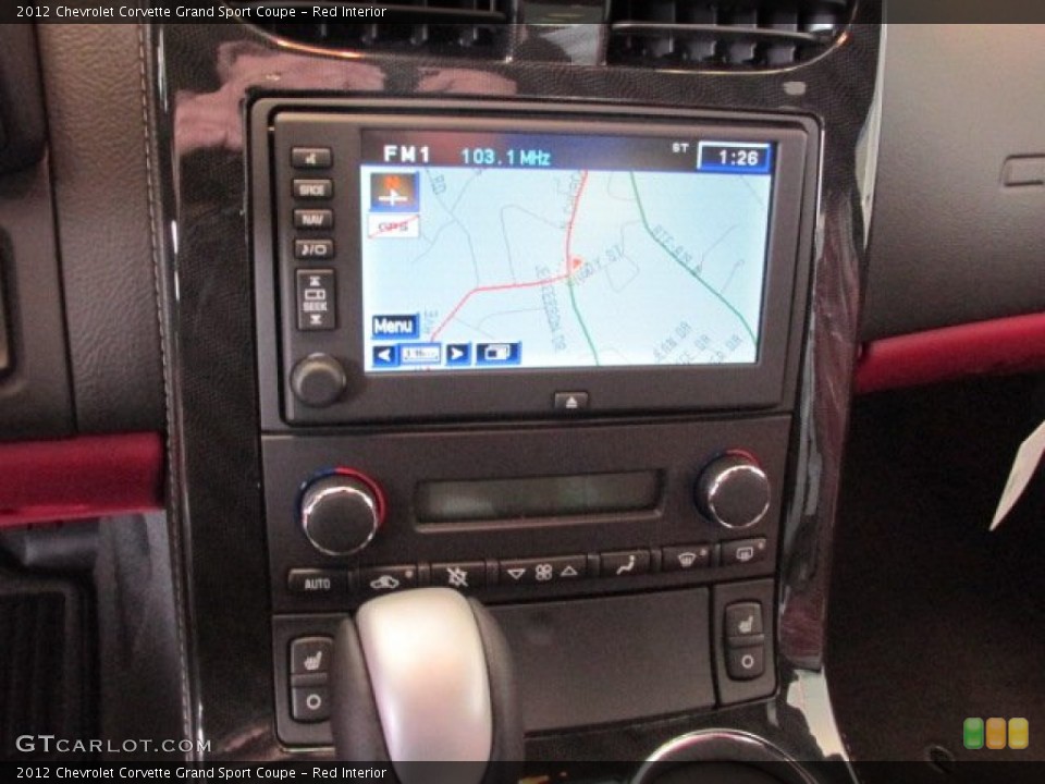 Red Interior Navigation for the 2012 Chevrolet Corvette Grand Sport Coupe #76257779