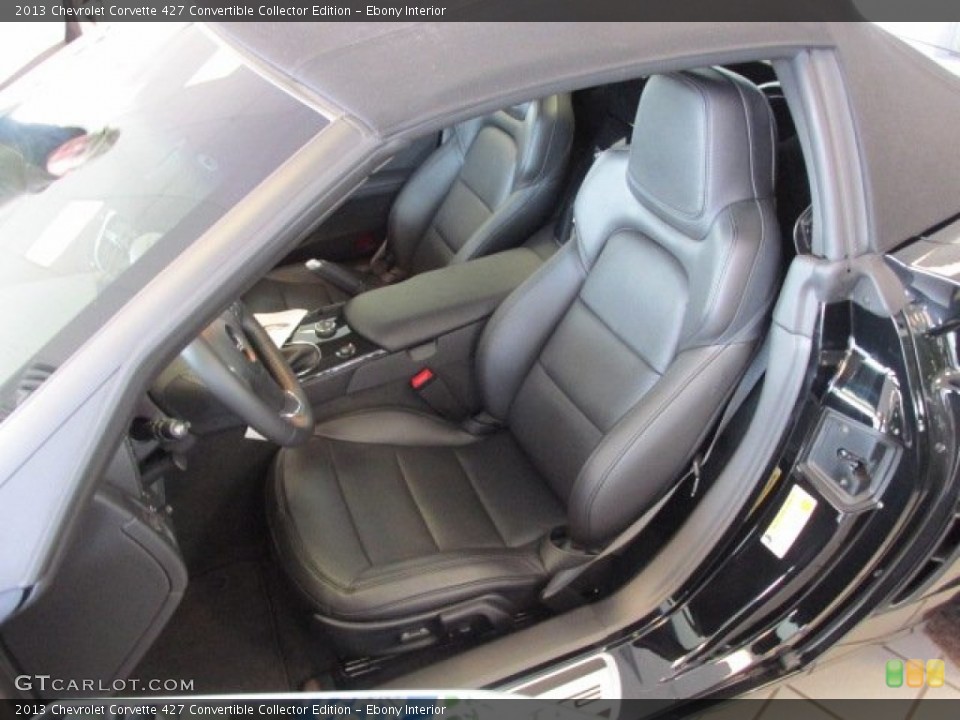 Ebony Interior Front Seat for the 2013 Chevrolet Corvette 427 Convertible Collector Edition #76258379