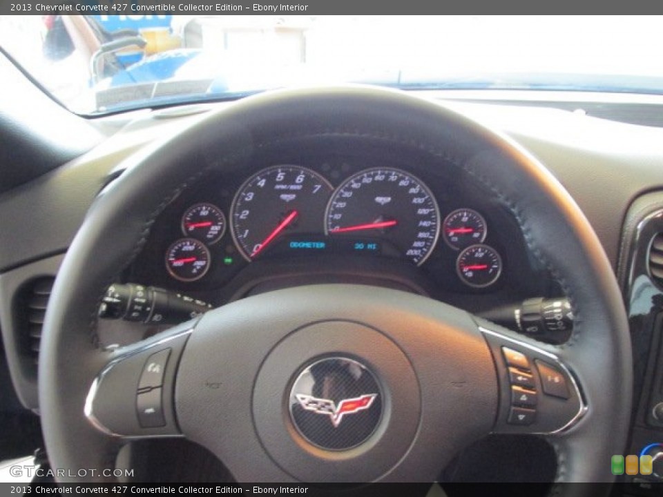 Ebony Interior Steering Wheel for the 2013 Chevrolet Corvette 427 Convertible Collector Edition #76258466
