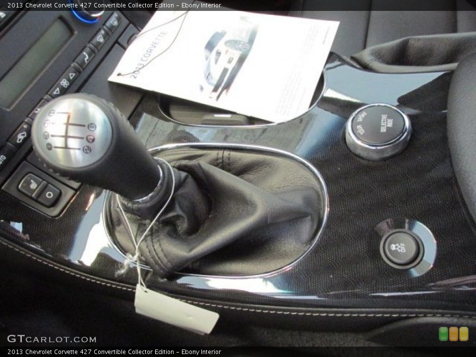 Ebony Interior Transmission for the 2013 Chevrolet Corvette 427 Convertible Collector Edition #76258484