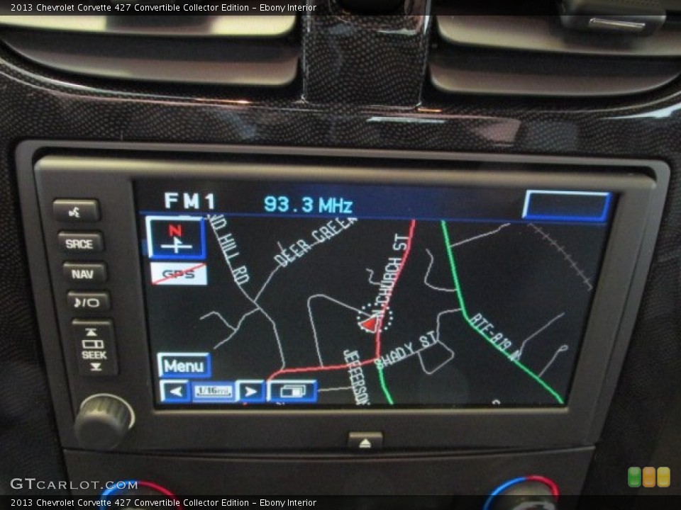 Ebony Interior Navigation for the 2013 Chevrolet Corvette 427 Convertible Collector Edition #76258517